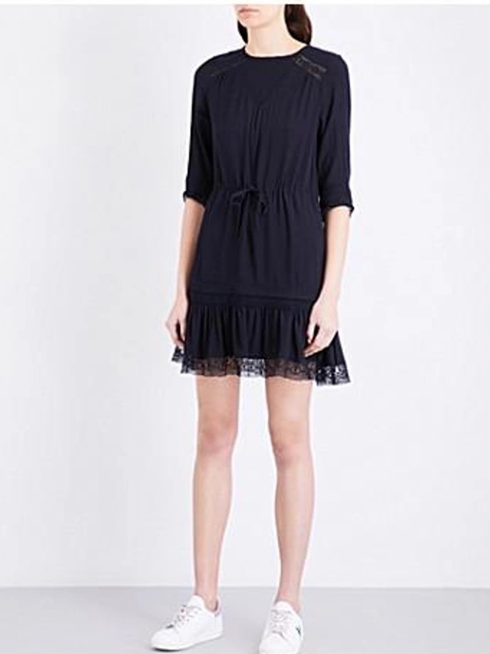 Maje Ronsard Crepe Dress in Nuit